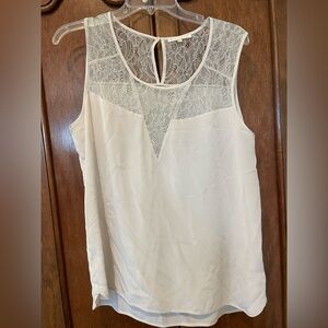 Gold Hawk 100% silk & lace tank